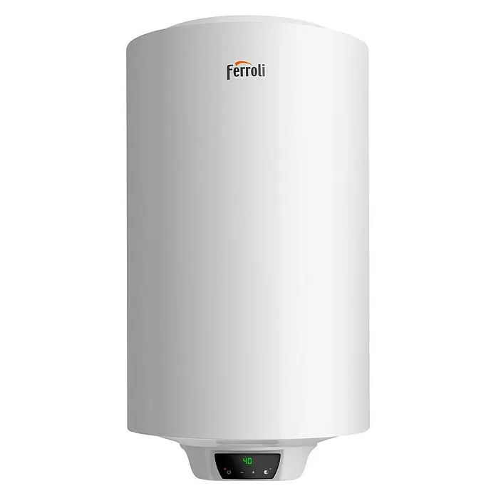 Ferroli Termo eléctrico Tiber B 50 - 47,5 l, 1.500 W, Rango de temperaturas: +40 °C a +80 °C - Vista frontal