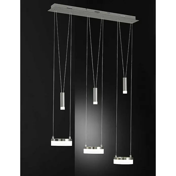 WOFI LED-Pendelleuchte Jessi - Höhe: 150 cm - Diagonale Ansicht