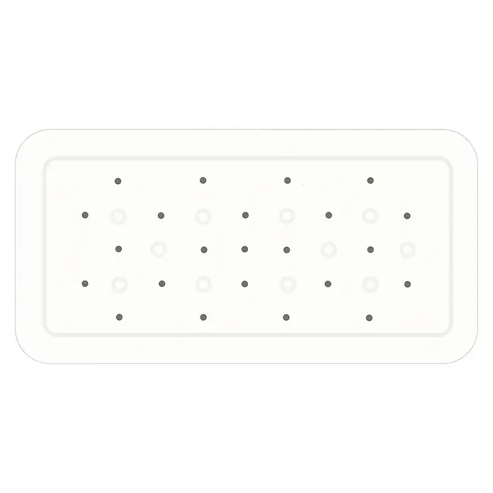 Diaqua Podloga za kadu - 71 x 35 cm, PVC, Bijele boje - Pogled odozgo