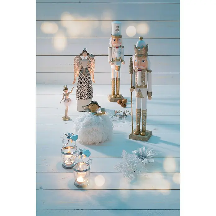 Dekoblüten Glitter - Weiß, Kunststoff, Blume - Stimmungsaufnahme