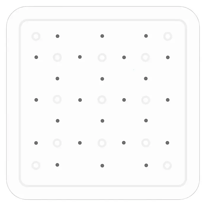 Diaqua Podloga za tuš kabinu - 53 x 53 cm, PVC, Bijele boje - Pogled s gornje strane