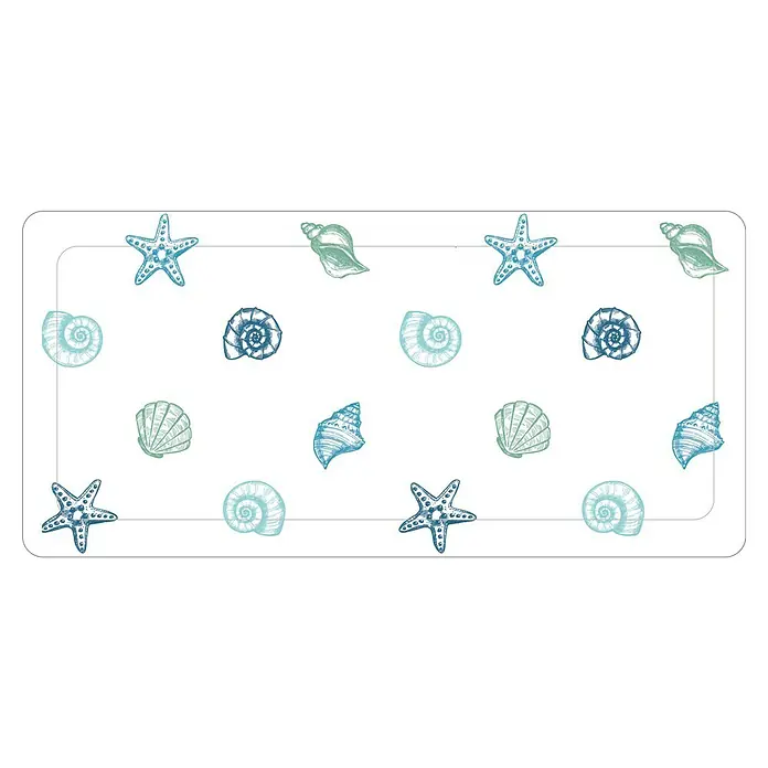 Diaqua Badewanneneinlage Smoothie Mare - 35 x 71 cm, PVC, Blau/Weiß - Draufsicht