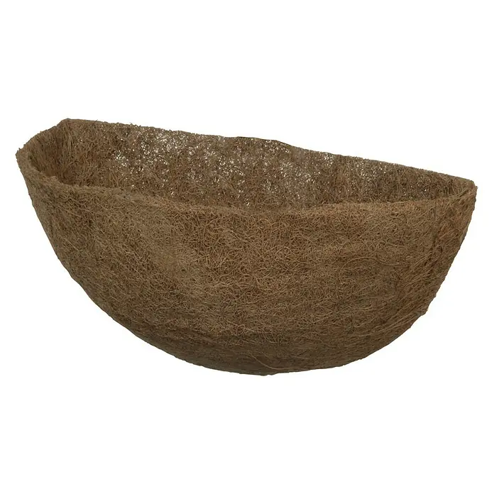 Maceta de fibra natural de coco - Diámetro: 35 cm, Marrón, Ovalada - Vista de perfil derecho