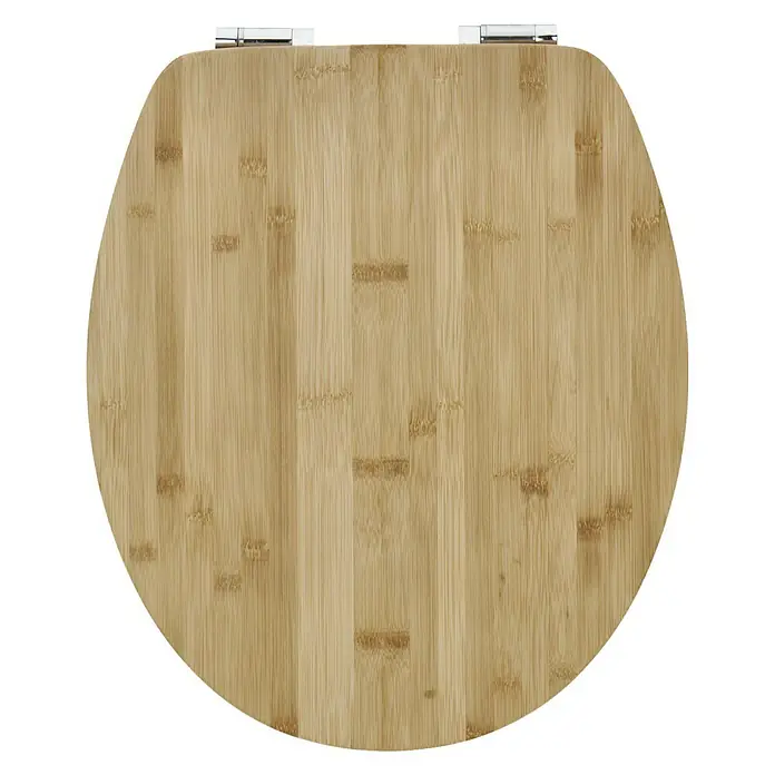 Poseidon Toiletzitting Bamboe licht - Softclose, Hout, Naturel licht - Top-down weergave