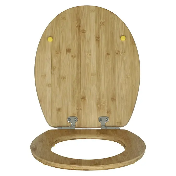 Poseidon Toiletzitting Bamboe licht - Softclose, Hout, Naturel licht - Vooraanzicht