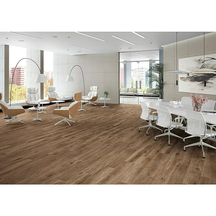 BHS Showroom Pavimento porcelánico Suave Sanford - 23 x 120 cm, Natural, Rectificado - Foto ambiente