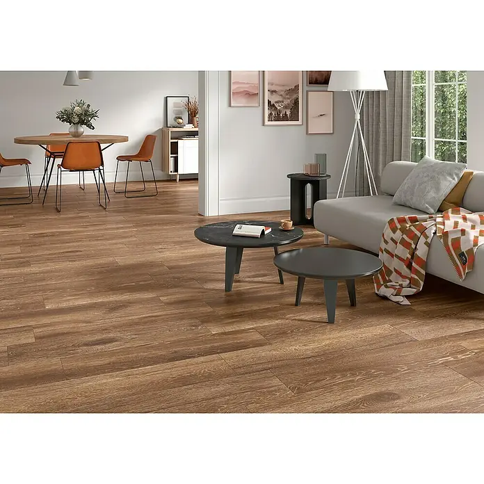 BHS Showroom Pavimento cerámico Sanford - 24 x 95 cm, Natural - Foto ambiente