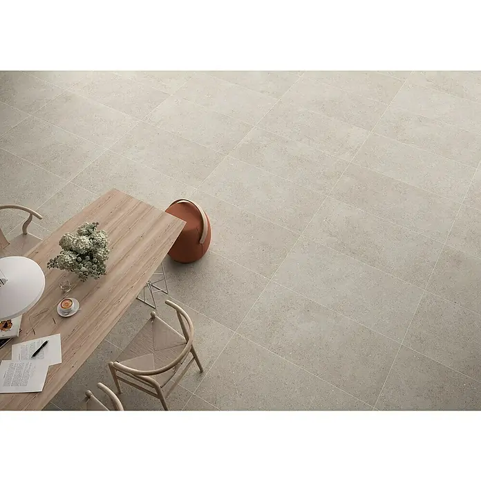 BHS Showroom Pavimento porcelánico Suave Stavanger - 60 x 120 cm, Arena, Rectificado - Foto ambiente