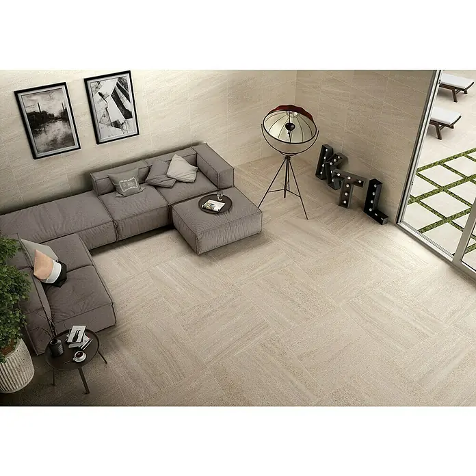 BHS Showroom Pavimento porcelánico Carleen - 37 x 75 cm, Marrón, Rectificado - Foto ambiente