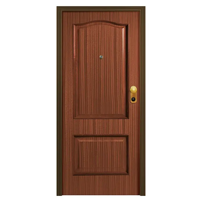 Solid Elements Puerta de entrada interior Acorazada - 80 x 204 cm, Izquierda, Sapelly - Vista frontal