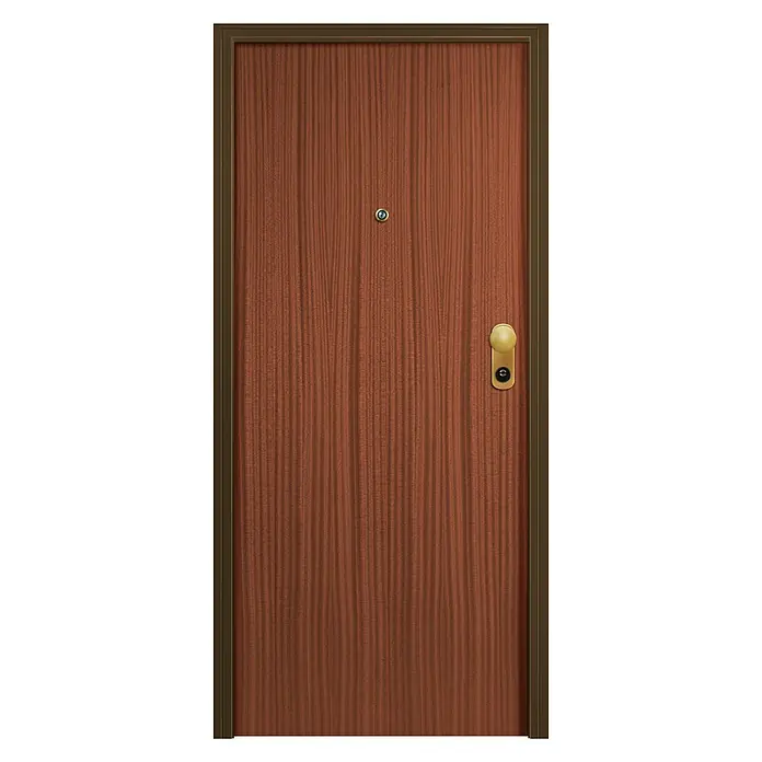 Solid Elements Puerta de entrada interior Acorazada Sapelly/Blanco lacado 100 - 80 x 204 cm, Izquierda - Vista frontal