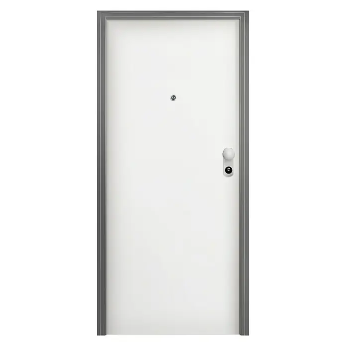 Solid Elements Puerta de entrada interior Acorazada 100 - 80 x 204 cm, Izquierda, Blanco lacado - Vista frontal