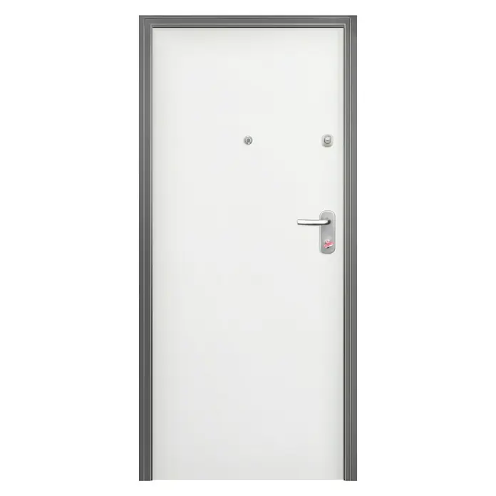 Solid Elements Puerta de entrada interior Acorazada 100 - 80 x 204 cm, Izquierda, Blanco lacado - Vista frontal