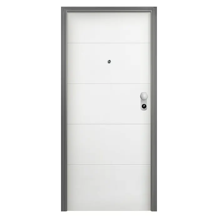 Solid Elements Puerta de entrada interior Acorazada 400 - 80 x 204 cm, Izquierda, Blanco lacado - Vista frontal