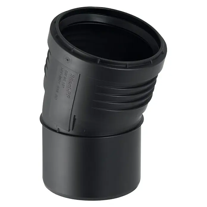 Geberit Silent PP-Bogen - DN 100, 15 ° - Vorderansicht