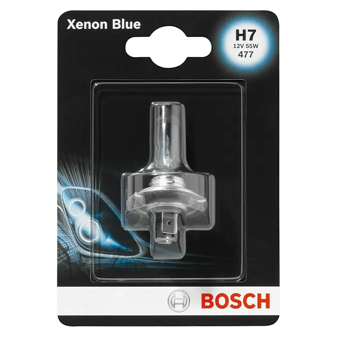 Bosch Glühlampe Xenon Blue - H7, 55 W, 12 V, 1 Stk. - Vorderansicht