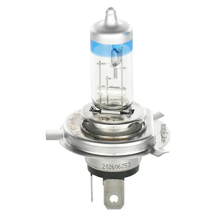 Bosch Halogen-Scheinwerferlampe Plus 90 - H4, 60/55 W, 12 V, 1 Stk. - Vorderansicht