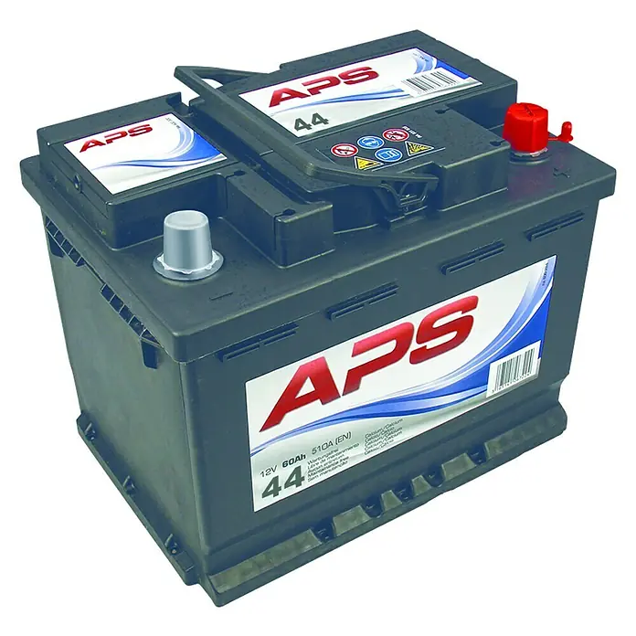 Autobatterie APS - 56 Ah, 12 V - Diagonale Ansicht
