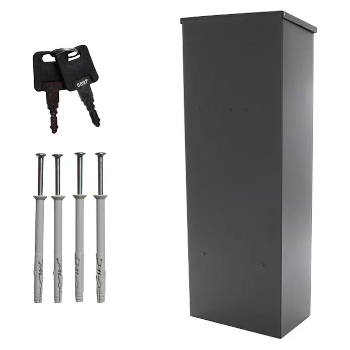 Rottner Paketbox Parcel Keeper - L x B x H: 230 x 380 x 1.050 mm, Geeignet für: Pakete bis 310 x 290 x 155 mm - Diagonale Ansicht