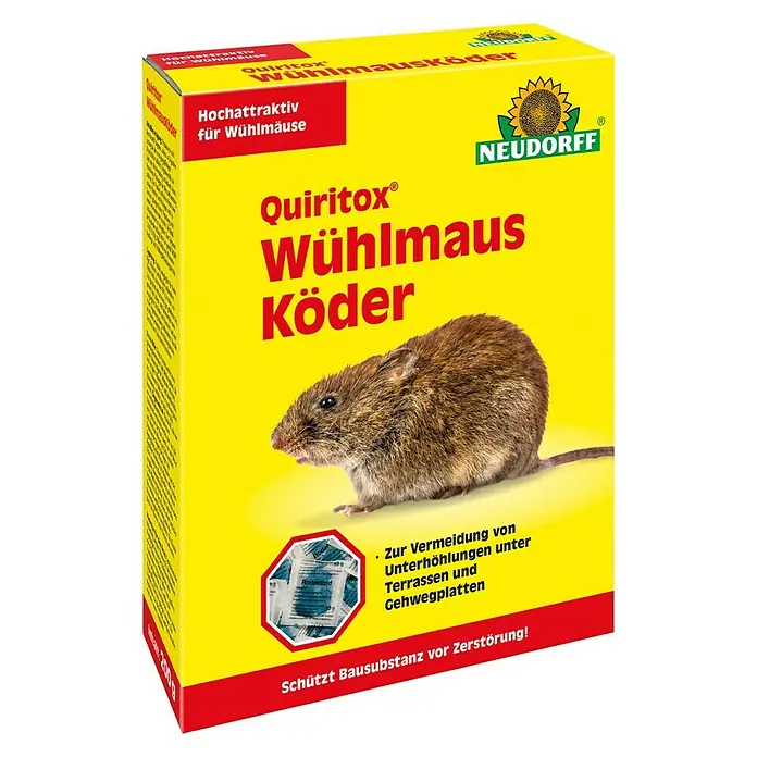 Neudorff Wühlmausköder Quiritox - Inhalt: 200 g - Vorderansicht