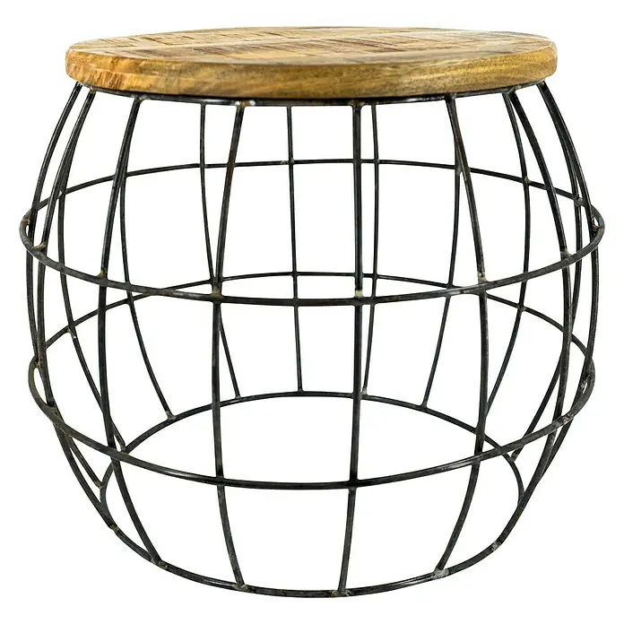 Mesa auxiliar Claudio - M, Material del tablero de la mesa: Madera de mango - Vista frontal