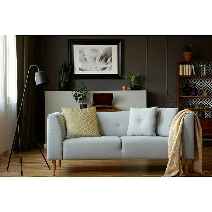 Cojín Phlox - Oro, 45 x 45 cm, 75 % poliéster, 25 % algodón - Foto ambiente