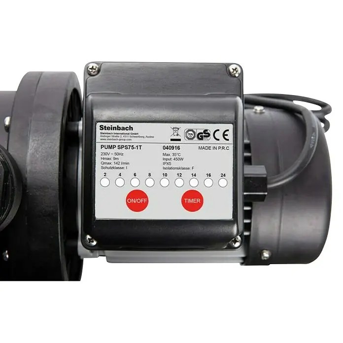 Steinbach Filterpumpe SPS 75-1T - 450 W, Passend für: Pools bis 33.000 l Wasserinhalt - Detailaufnahme
