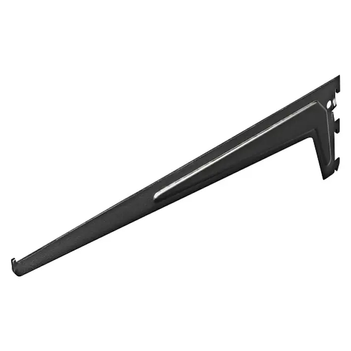 Dolle Regalträger - Länge: 50 cm, Belastbarkeit: 65 kg, Schwarz - Linke Seitenansicht