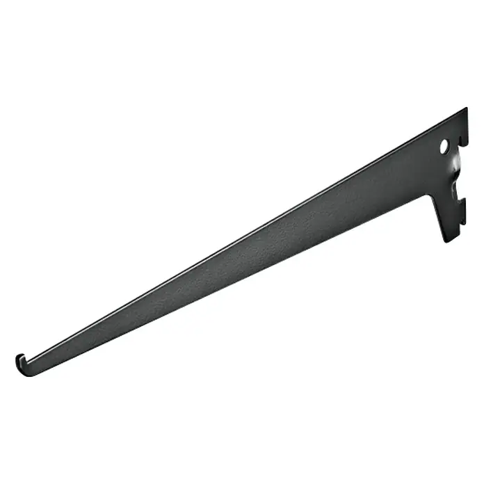 Dolle Regalträger - Länge: 35 cm, Belastbarkeit: 55 kg, Schwarz - Linke Seitenansicht