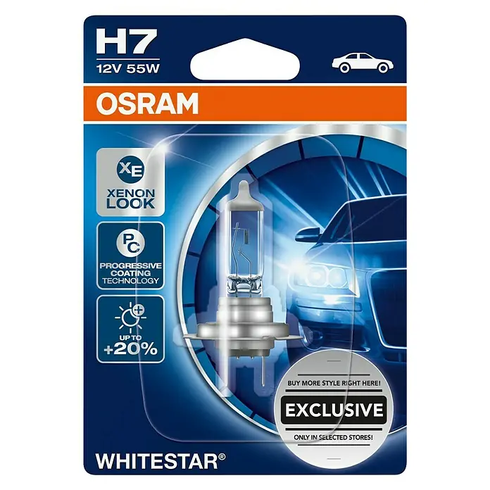 Osram Hauptscheinwerfer-Lampen White Star - H7, 1 Stk. - Vorderansicht