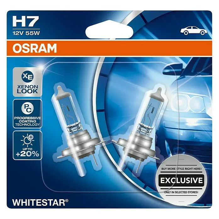 Osram Hauptscheinwerfer-Lampen White Star - H7, 2 Stk. - Vorderansicht