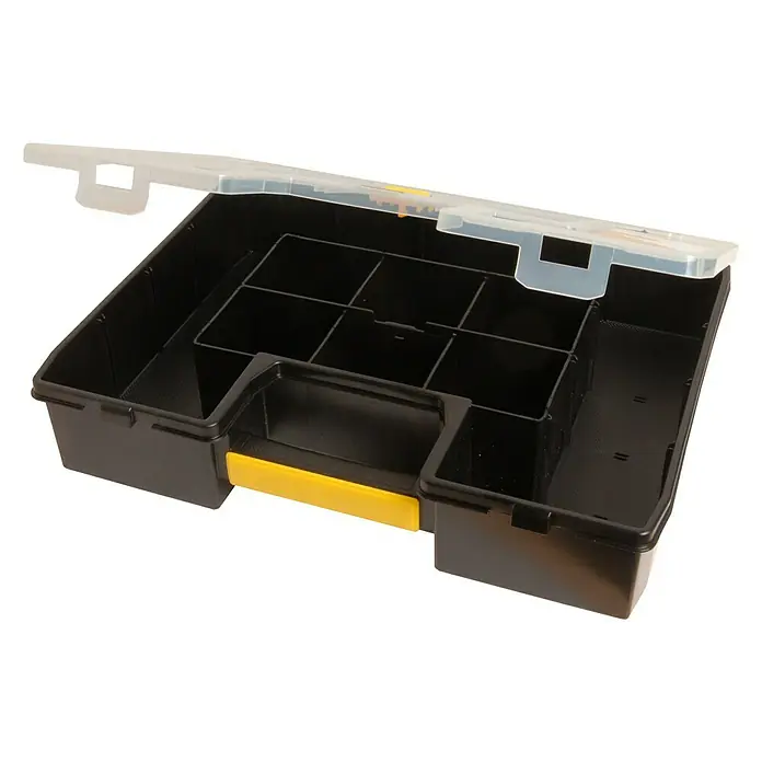 Stanley Assortimentsdoos Sortmaster + Junior Sortmaster - b x d x h: 44 x 33 x 15 cm - Diagonaal zicht