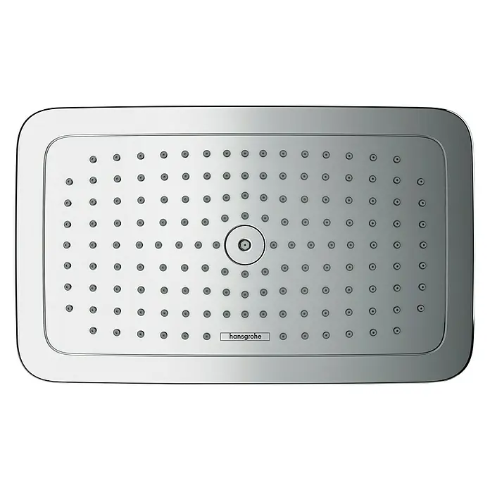 Hansgrohe Croma E Duschsystem Showerpipe 280 1jet Varia - Mit Thermostatarmatur, Lochabstand: 80 cm - 90 cm, Anzahl Strahlarten: 4 Stk., Chrom - Draufsicht