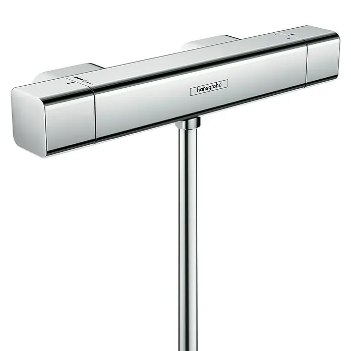 Hansgrohe Croma E Duschsystem Showerpipe 280 1jet Varia - Mit Thermostatarmatur, Lochabstand: 80 cm - 90 cm, Anzahl Strahlarten: 4 Stk., Chrom - Vorderansicht