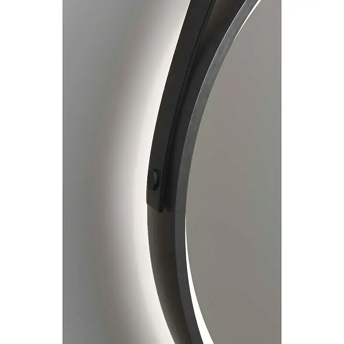 DSK Led-lichtspiegel Black Verano Ø 55 cm - Led, Diameter: 55 cm, Zwart/Goud - Close-up