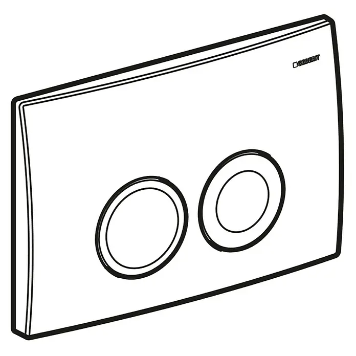 Geberit Bedieningsplaat Delta 21 - Wit, 2 spoelstanden
