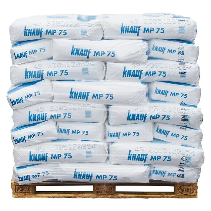 Knauf Machinepleister MP75 - 25 kg, Binnen - Vooraanzicht