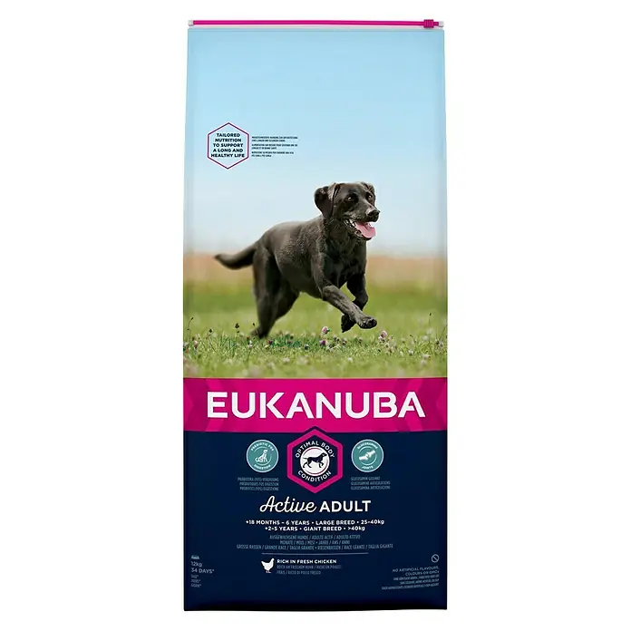 Eukanuba Hondenvoer Adult Large Breed Kip - 18 maanden - 6 jaar, 12 kg - Vooraanzicht