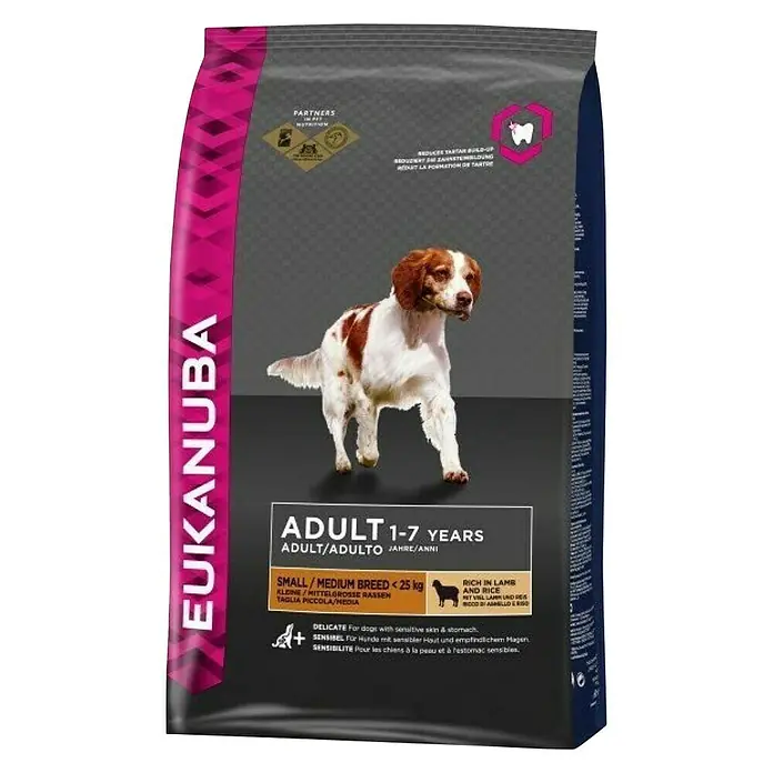 Eukanuba Hondenvoer Adult Small/Medium Breed - 1 jaar - 7 jaar, 12 kg - Vooraanzicht