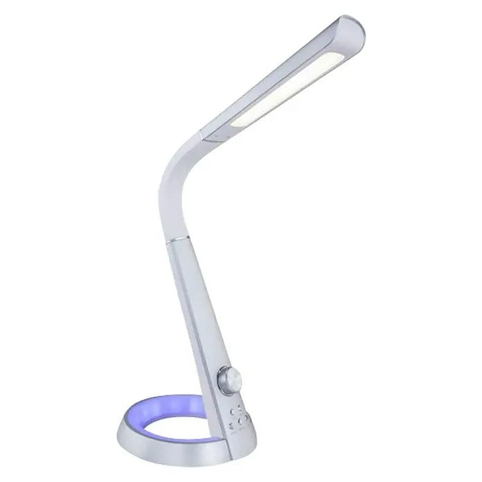Globo LED-Tischleuchte Mitti - 8 W, L x B x H: 34,3 x 18,3 x 64 cm, Silber, Kaltweiß - Rechte Seitenansicht