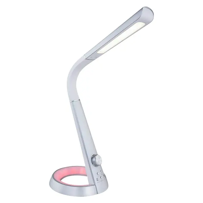 Globo LED-Tischleuchte Mitti - 8 W, L x B x H: 34,3 x 18,3 x 64 cm, Silber, Kaltweiß - Rechte Seitenansicht