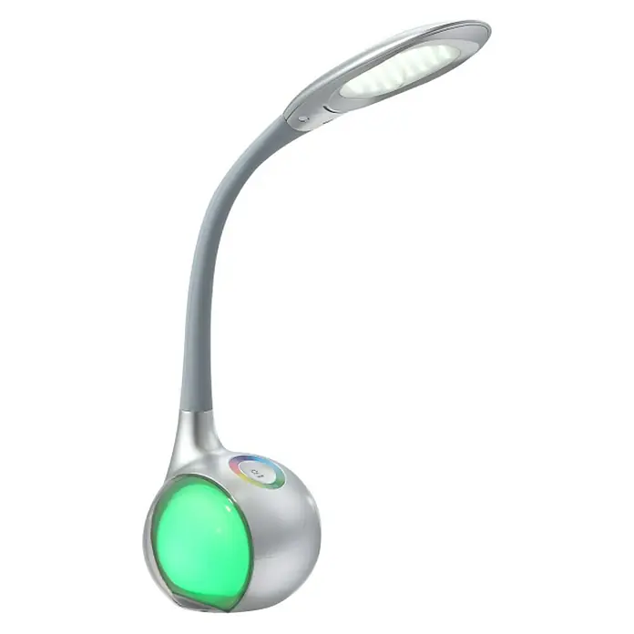Globo LED-Tischleuchte Tarron - 5 W, L x B x H: 30 x 13,5 x 53 cm, Silber, Kaltweiß - Rechte Seitenansicht