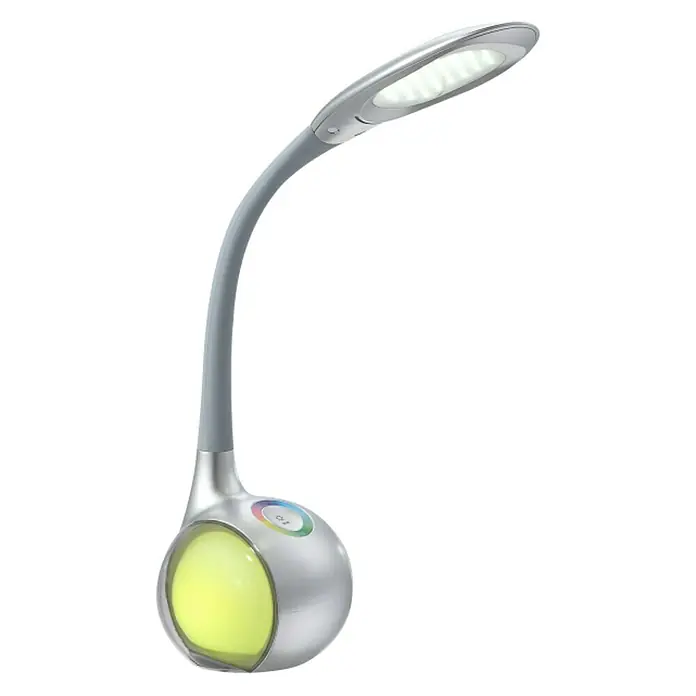 Globo LED-Tischleuchte Tarron - 5 W, L x B x H: 30 x 13,5 x 53 cm, Silber, Kaltweiß - Rechte Seitenansicht