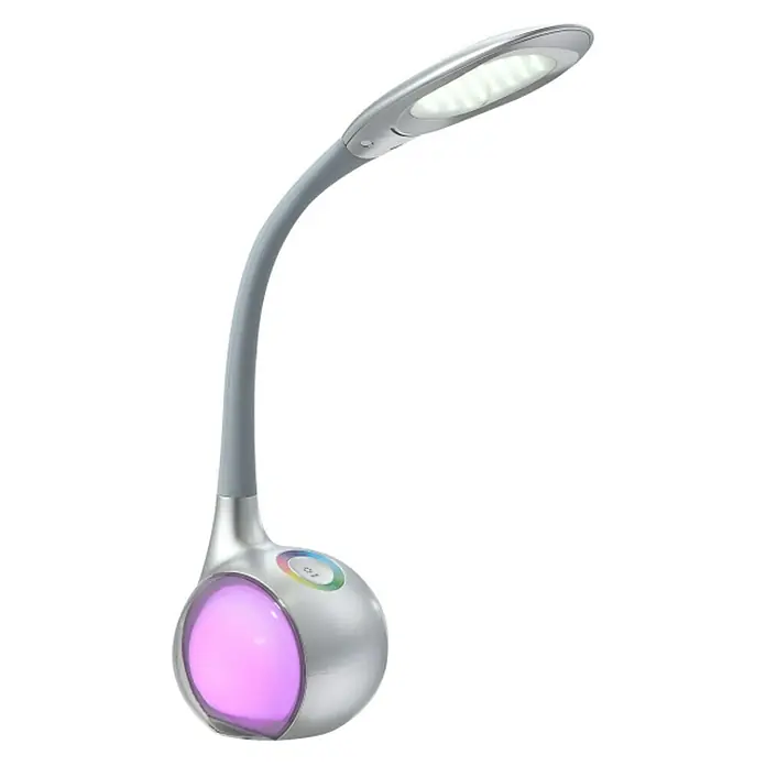 Globo LED-Tischleuchte Tarron - 5 W, L x B x H: 30 x 13,5 x 53 cm, Silber, Kaltweiß - Rechte Seitenansicht