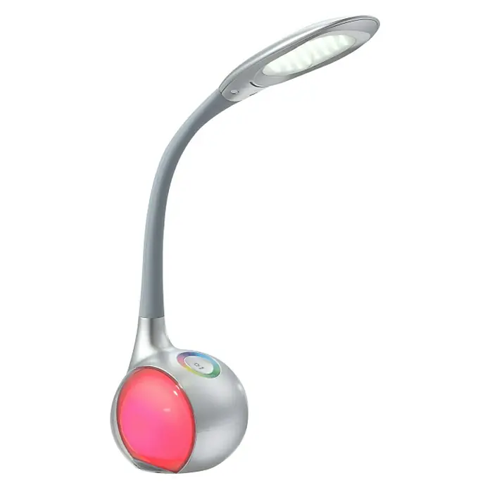 Globo LED-Tischleuchte Tarron - 5 W, L x B x H: 30 x 13,5 x 53 cm, Silber, Kaltweiß - Rechte Seitenansicht