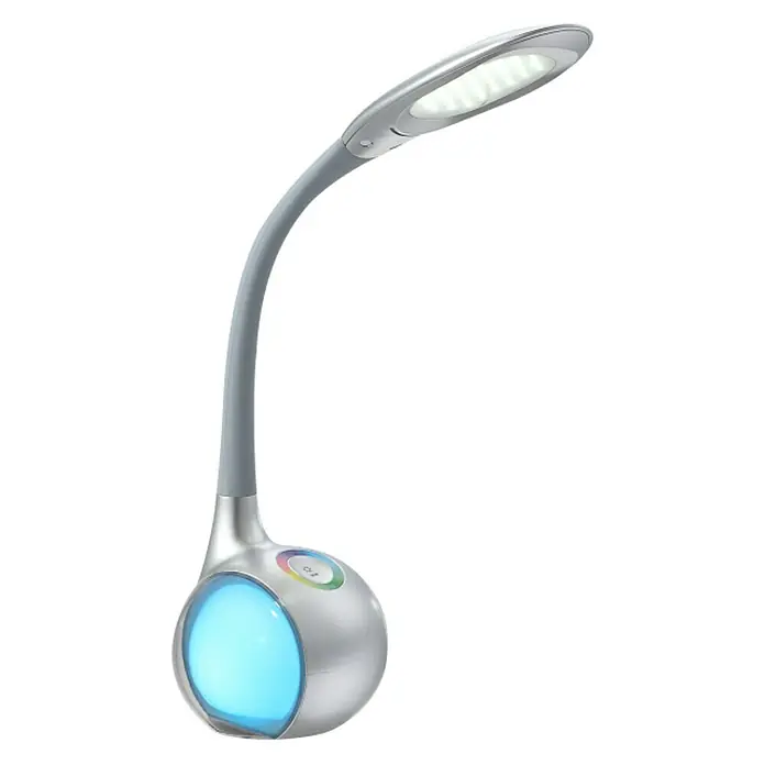 Globo LED-Tischleuchte Tarron - 5 W, L x B x H: 30 x 13,5 x 53 cm, Silber, Kaltweiß - Rechte Seitenansicht