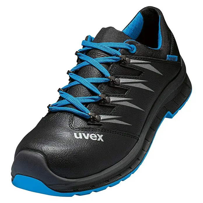 Uvex 2 Trend Sicherheitshalbschuh S3 - Schwarz/Blau, 40 - Vorderansicht