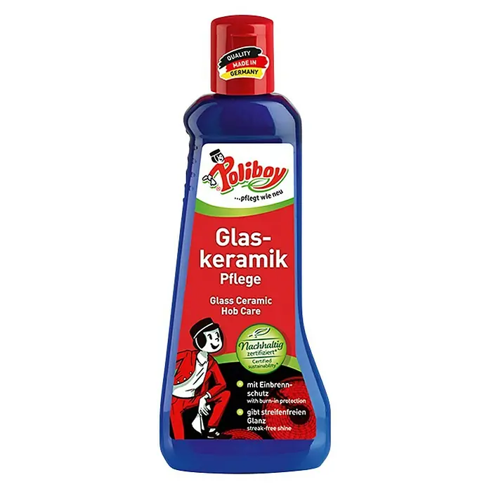 Poliboy Reinigungs- & Pflegemittel Glaskeramik - 200 ml, Flasche - Vorderansicht
