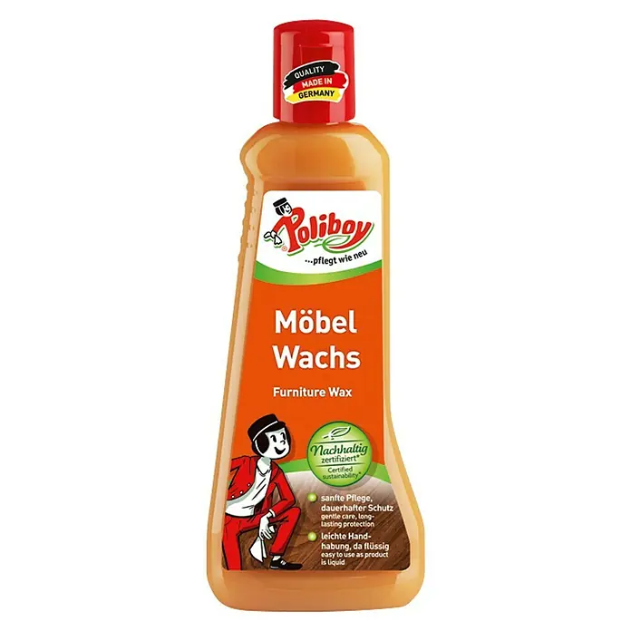 Poliboy Möbelwachs - 200 ml, Flasche - Vorderansicht