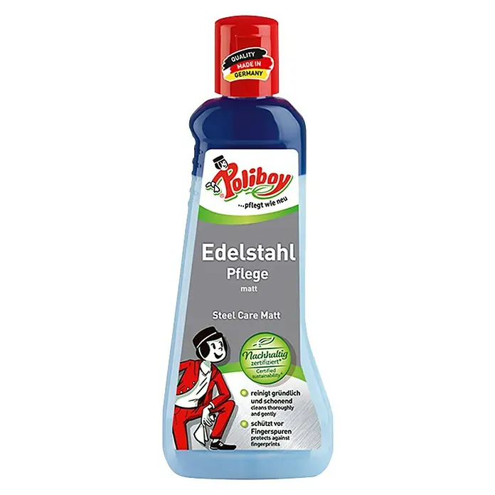 Poliboy Reinigungs- & Pflegemittel Edelstahl - 200 ml, Flasche - Vorderansicht